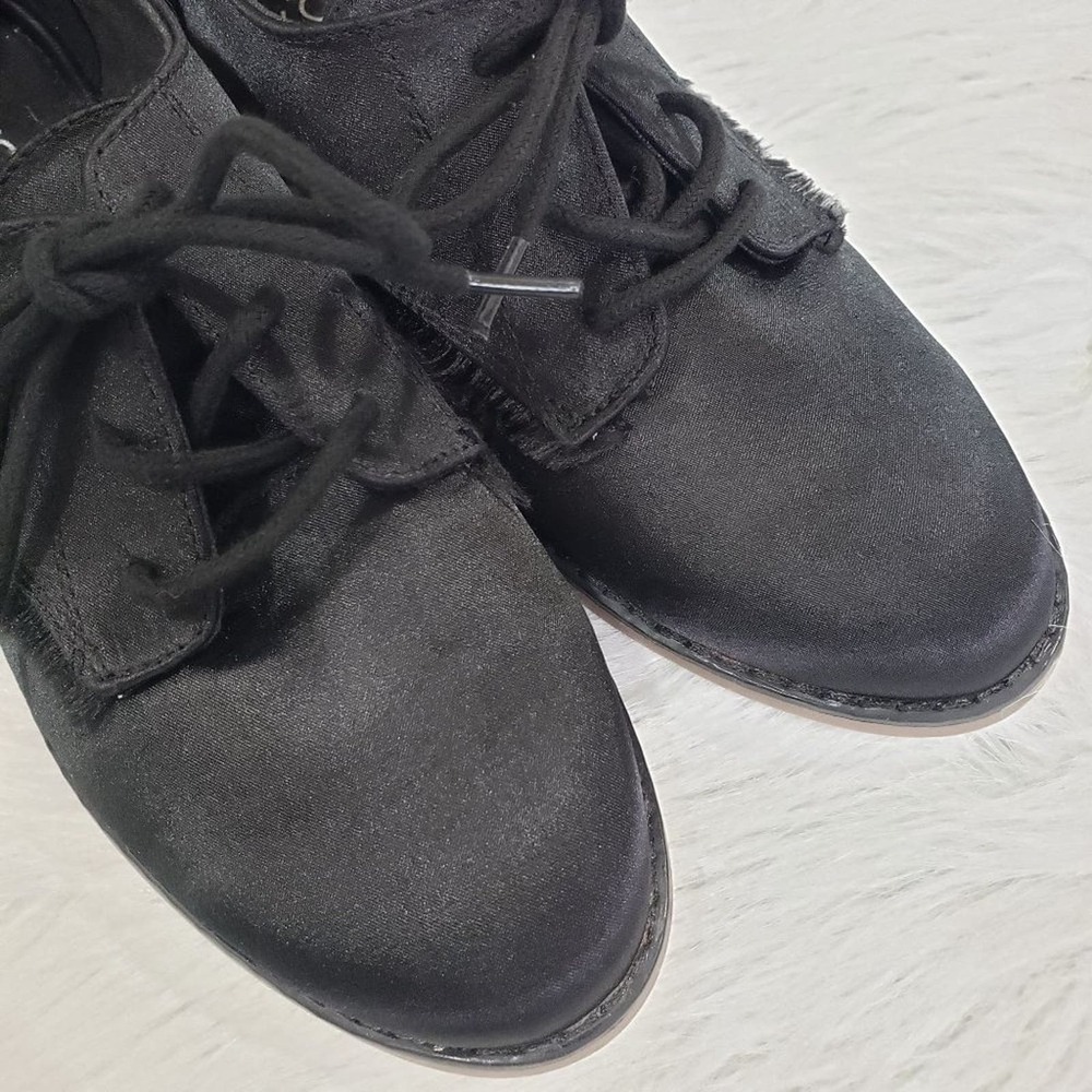 Sugar dramadays black satin oxford shoes‎ woman's size 7 NEW no lid on box - Picture 9 of 9
